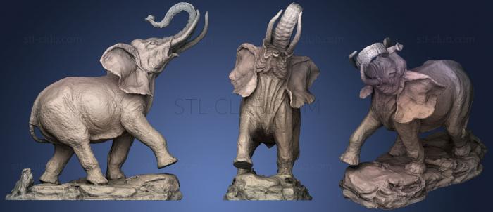 3D model African Elephant (STL)